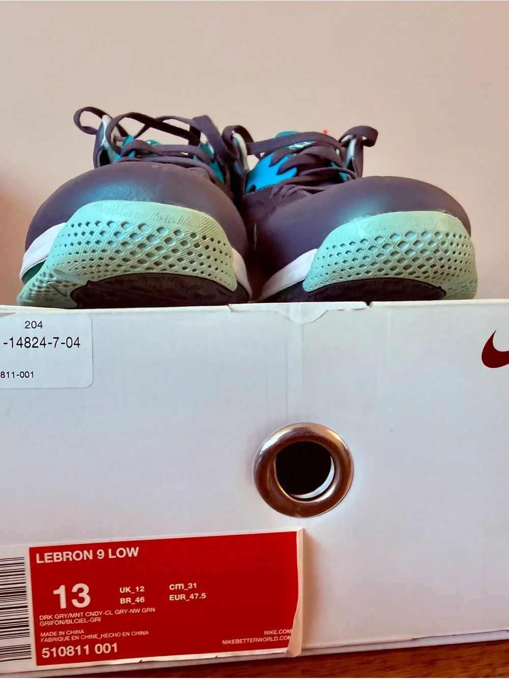 Nike LeBron 9 Low Easter Size 13 OG Box Extra Laces